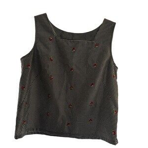 12P M.H.M Petite Melissa Harper Dress Women Tank Black/white Made In Indonesia